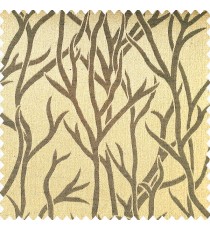 Gold black color natural designs texture finished surface sea plants flowing pattern polyester main curtain